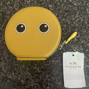 Coach Yellow Emoji Coin Purse